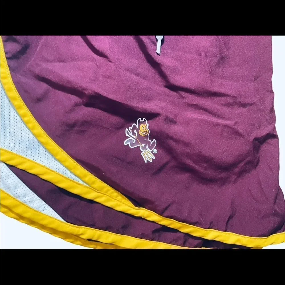 Nike Red and White Athletic Shorts with Elastic Waistband